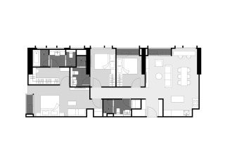 Планировка объекта 3 спальни в ЖК Park Origin Thonglor № 11038