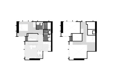 Планировка кондомониума 2 спальни в ЖК Park Origin Thonglor № 11033 (2D)